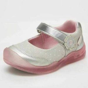 Stride Rite Silver and Pink Kids Sneakers